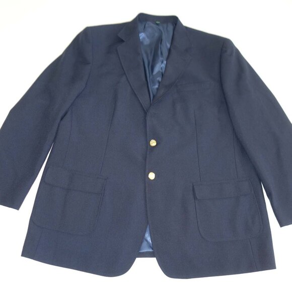 Orvis Men's Hopsack Blazer Size 48 Long NWT Navy Blue Wool Blend Jacket 48L - Picture 1 of 11